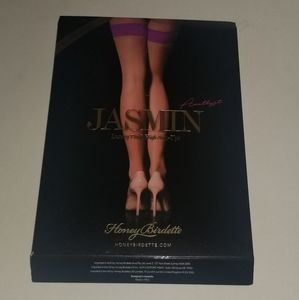 Honey Birdette Jasmin Amethyst Stockings size Large new